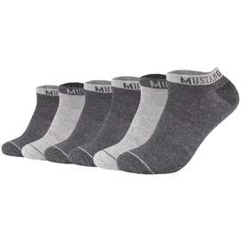 Mustang Casual Bio-Baumwolle Sneakersocken 6er Pack Dark Grey Mix 39-42