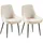 CLP Esszimmerstuhl Elmira Polyester creme 2er Set