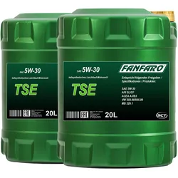 2x 20 Liter Fanfaro Tse 5w-30 Teilsynthetisches Motorenöl Api Sl/cf:
