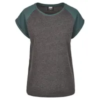 URBAN CLASSICS Ladies Contrast Raglan Tee, lässiges Raglan T-Shirt