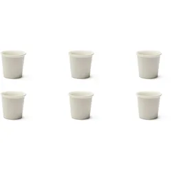 Excelsa Set 6 Espressotassen Fashion Weiß Porzellan 9 Cl Weiß