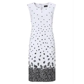GOLDNER Etuikleid Midi Blumenprint Schwarz/Weiß 22
