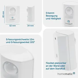 eQ-3 Homematic IP Bewegungsmelder mit Dämmerungssensor - Innen
