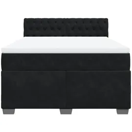 vidaXL Boxspringbett 140 x 200 cm Schwarz