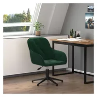 vidaXL Bürostuhl Samt Dunkelgrün