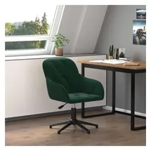 vidaXL Bürostuhl Samt Dunkelgrün
