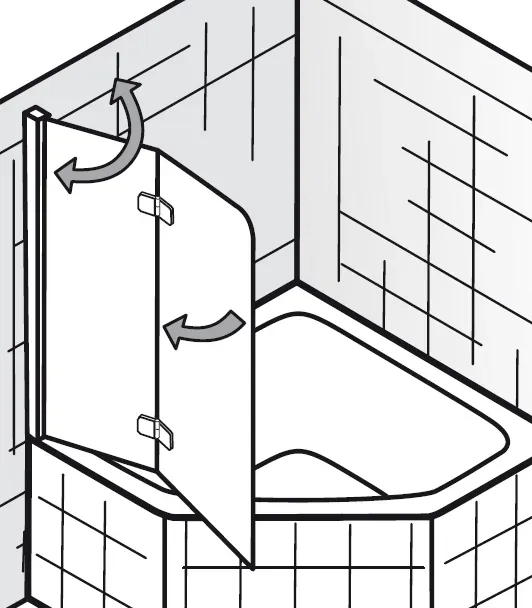 HSK Exklusiv Badewannenaufsatz 2-teilig, für 5-/ 6-Eck Badewanne 406600