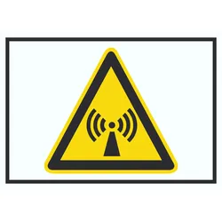 HB-Druck Achtung Nicht ionisierende Strahlung Symbol A5 Rückseite selbstklebend Schild