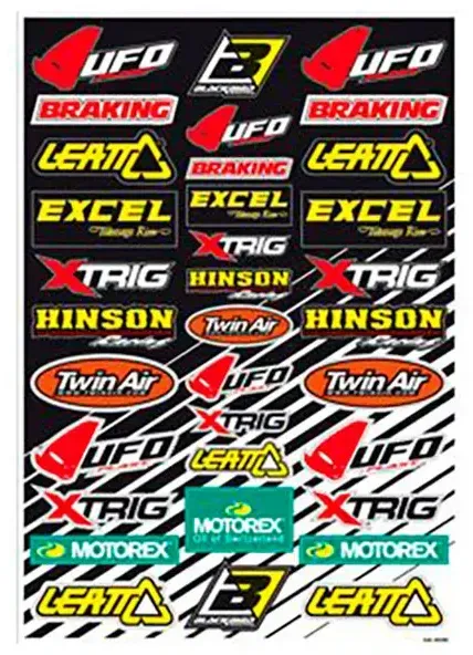 Blackbird Racing Kit B Logo Aufkleber - Black / Red / Yellow - One Size