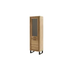 uno Vitrine  Kain , holzfarben , Maße (cm): B: 63 H: 199 T: 40.0