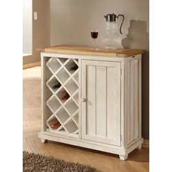 WOLFMÖBEL Weinregal Mexiko Holz Weiß