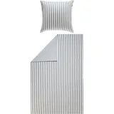 Erwin Müller Wendebettwäsche Single-Jersey Silber-weiß Größe 135x200 cm (80x80 cm)