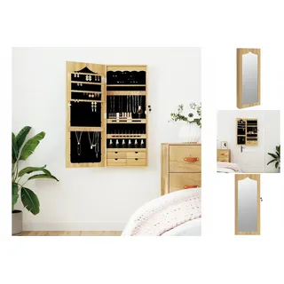 vidaXL Schmuckschrank mit Spiegel Wandmontage 37,5x10x90 cm