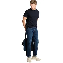 Cross Jeans Herren Jeans Damien Slim Fit Grau Normaler Bund Reißverschluss W 30 L 34