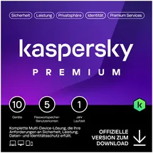 Kaspersky Lab Kaspersky Premium 2025 10 Geräte / 1 Jahr ESD