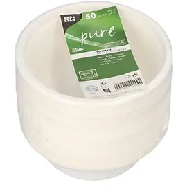 Papstar Einwegschale Zuckerrohr 500 ml Ø 15,5 cm 500 St. Weiß