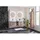 Fackelmann Oxford Hochschrank 30 x 162 x 31,8 cm Braun/Glas/Holz/Metall/MDF/Spanplatte