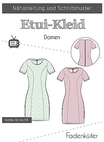 Fadenkäfer Schnitt "Etui-Kleid" für Damen