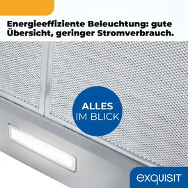 Exquisit UBH50-020 Unterbauhaube 50 cm Silber