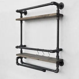 Asir Wandregal 67 x 17 x 60 cm Braun/Schwarz
