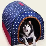 qing yun Hundehütte, extra groß, Größe XL, XXL, warmes Hundebett, Jumbo-Hundebett, Angstlinderung, beruhigende Hundehütte, Katzenhöhle, Iglu, für drinnen und draußen, waschbar (XXL-92 x 68 x 72 cm, B)
