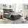 Froschkönig24 Malibu 180x200 cm Boxspringbett Anthrazit, Ausführung:Variante 2