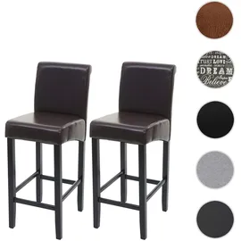 MCW Barhocker C33 2er-Set rund 2er Set  Braun