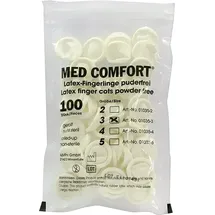 AMPri Handelsgesellschaft mbH Ampri MED-COMFORT Latex Fingerlinge, verschiedene Größen | Beutel 100 Stück) M