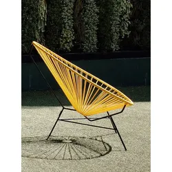 Stuhl Acapulco Chair Acapulco Design Bespannung gelb, 92x70x95 cm