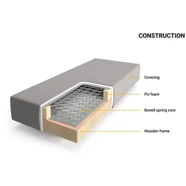 DeLife Boxspringgestell Dream-Great 140x200 cm Mikrofaser Beige - Beige