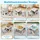 Fantask COSTWAY 6-in-1 Kinder-Tisch & Stuhl Set, mit Tischplatte, Stifteschlitz, Körben, & Bücherregal, Spieltisch für Kinder ab 18 Monaten - Grau/Beige