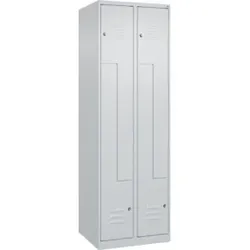 C+P Z-Spind Classic PLUS, 4 Fächer, 1850x600x500mm, 7035/7035 Verschluss Zylinderschloss