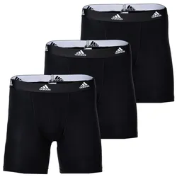 adidas Herren Boxershorts, 3er Pack - Boxer Briefs, Active Flex Cotton, Logo Schwarz 2XL