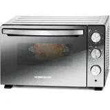 Rommelsbacher Back & Grill Ofen BGS 1500, 30 Liter Volumen, 5 Heizarten, Drehspieß, 120 Minuten Zeitschaltuhr, Doppelverglasung, 3 Einschubebenen - energiesparend & effizient, Backraum antihaftbeschichtet, 6
