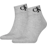 stichd b.v. Calvin Klein Herren Kurzsocken Quarter Monogram 2er Pack - grau - 39|40|41|42