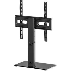 Maclean Brackets Universal-TV-Ständer 32-65 Zoll max. 40kg VESA 400x400 Schwarz Glas/Kunststoff/Stahl