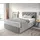 DeLife Boxspringbett Dream-Great 120x200 cm Mikrofaser Grau mit TFK Matratze und Visco Topper Boxspringbetten
