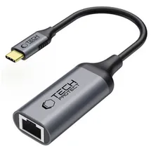 TECH-PROTECT UltraBoost USB-C auf Ethernet RJ45 1000 Mbps Adapter – Schwarz