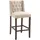 CLP Barhocker Cassandra rund gepolstert Antik  Antik-dunkel creme