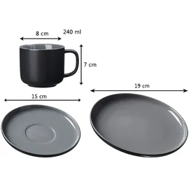 Ritzenhoff & Breker Jasper Kaffeeservice 13-tlg. schwarz