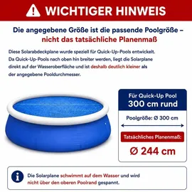 Happy People Poolabdeckplane blau Ø 300 cm
