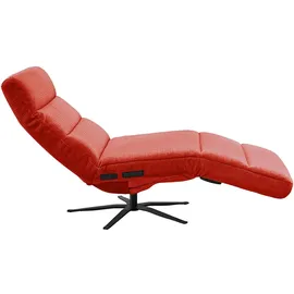 KAWOLA Relaxliege ALINA motorisch Cord 80 x 80 x 131 cm rot mit Kissen