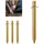 Relaxdays Heringe, 4er Set T-Stahl Gold