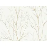 A.S. Création Vliestapete Blooming Zweige Creme Metallic FSC®