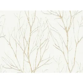 A.S. Création Vliestapete Blooming Zweige Creme Metallic FSC®