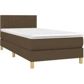 vidaXL Boxspringbett 100 x 200 cm Dunkelbraun