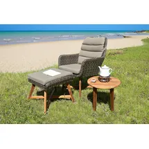 gardenson Loungsessel-Set Clavia Braun/Akazie
