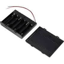 TRU Components TC-13220644 Batteriehalter 6x Mignon (AA) Kabel (L x B x H) 95 x 74 x 19mm