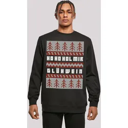 Kapuzenpullover F4NT4STIC "Ho Ho Hol mir Glühwein Weihnachten", Herren, Gr. M, schwarz, Obermaterial: 50% Baumwolle, 50% Polyester, casual, relaxed fit, Rundhals, Langarm, Pullover, Print