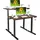 Costway Höhenverstellbarer Schreibtisch Braun / Schwarz